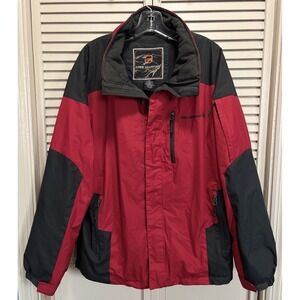 Free Country Parka Jacket Zip Up Collared Fleece Lined Size Large Heavy Warm